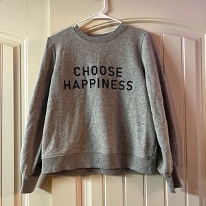 Gray “Choose Happiness” Crewneck